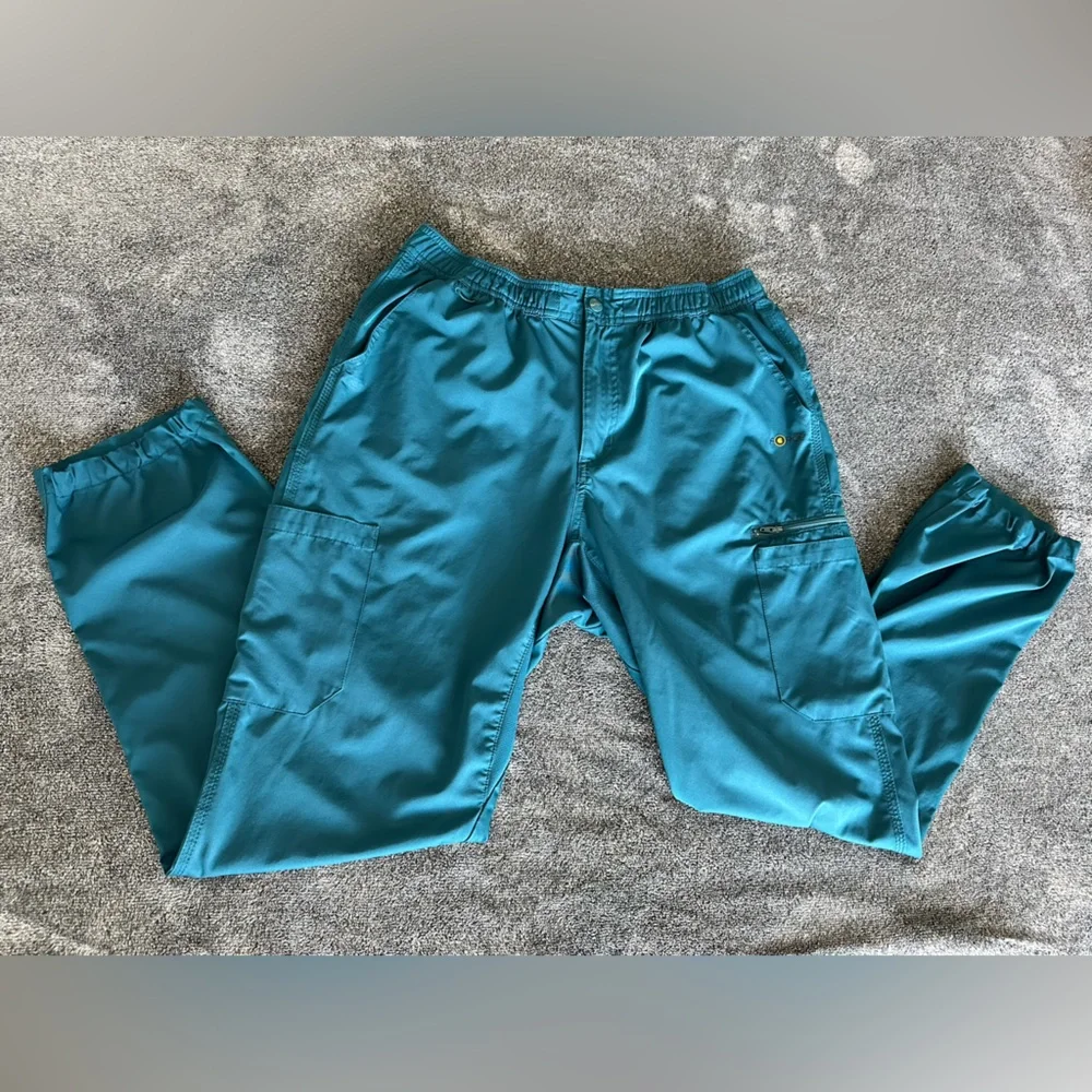Carhartt Force® Men’s Caribbean Blue Stretch Scrub Bottoms, Medium, C155106 - Picture 2 of 13